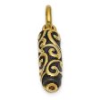 10k or 14k Yellow Gold Antiqued Scroll Cylinder Ash Holder Pendant Online Hot Sale