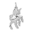 14k White Gold Polished Unicorn Charm or Pendant Supply