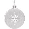 Sterling Silver Small Starburst Disc Pendant, 11mm (7 16 inch) Cheap