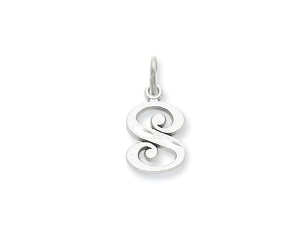 14k White Gold, Isabelle Collection, Mini Letter S Initial Charm on Sale