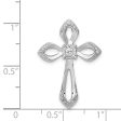 14k White Gold 1 8 Ctw Diamond Passion Cross Slide Pendant, 18 x 27mm Sale