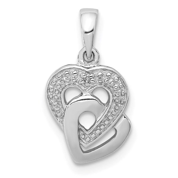 Diamond Accent Hearts Entwined Pendant in Sterling Silver Sale