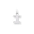 14k White Gold, Amanda Collection, Small Block Style Initial I Pendant Supply