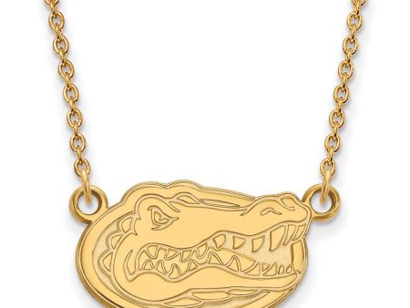 14k Gold Plated Silver U of Florida Small Gator Pendant Necklace Online