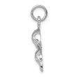 14k White Gold Mother and Baby Dolphin Charm Discount