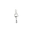 14k White Gold, Hannah Collection, Mini Initial I Shamrock Key Charm Hot on Sale