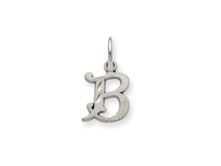 14k White Gold, Isabelle Collection, Mini Letter B Initial Charm Online