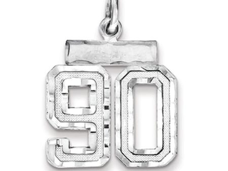 Sterling Silver, Varsity Collection, Small D C Pendant, Number 90 For Cheap