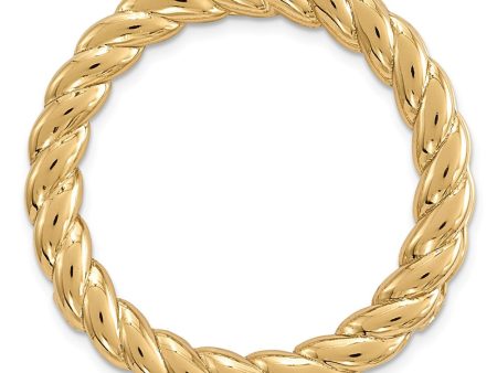 Gold-Tone Sterling Silver Stackable Medium Rope Slide, 20mm Sale