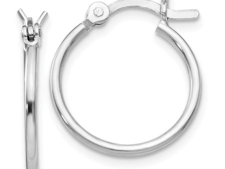 1.25mm Polished Sterling Silver Round Hoop Earrings, 15mm (9 16 in) Supply