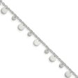 Sterling Silver Circle Drop Anklet, 10 Inch Online now