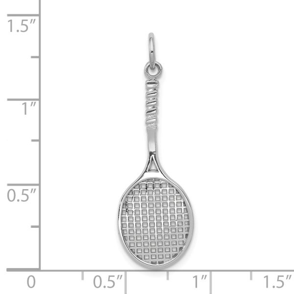 14k White Gold Tennis Racquet Pendant Sale