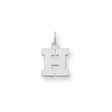 14k White Gold, Amanda Collection, Small Block Style Initial H Pendant on Sale