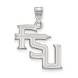 10k White Gold Florida State Large  FSU  Pendant Online Hot Sale