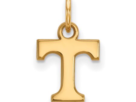 14k Gold Plated Silver U. of Tennessee XS (Tiny) Initial T Charm Sale