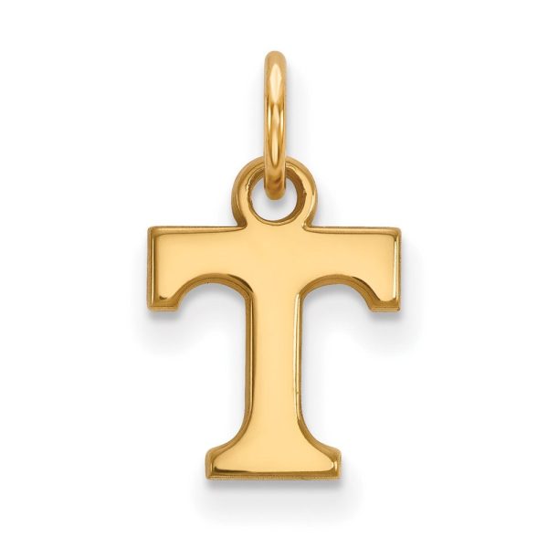 14k Gold Plated Silver U. of Tennessee XS (Tiny) Initial T Charm Sale