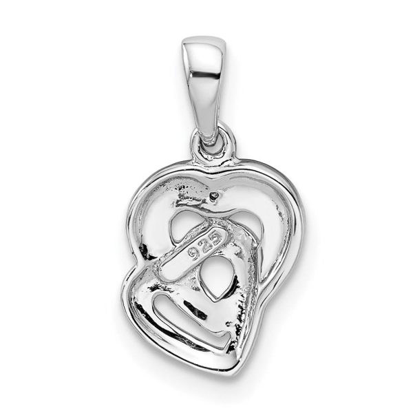 Diamond Accent Hearts Entwined Pendant in Sterling Silver Sale