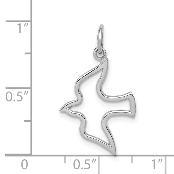 14k White Gold Dove Charm Supply