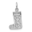 14k White Gold, Christmas Stocking Charm Discount