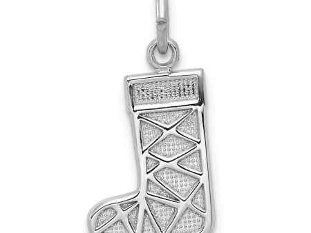 14k White Gold, Christmas Stocking Charm Discount