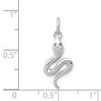 14k White Gold Polished 3D Snake Charm Online Sale