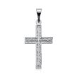 14k White Gold Scrolled Cross Pendant Online now