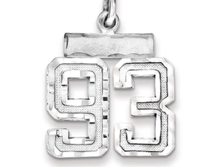 Sterling Silver, Varsity Collection, Small D C Pendant, Number 93 For Sale