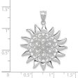 14k White Gold Filigree Sun Pendant, 27mm Supply