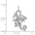 14k White Gold Small 3D Winged Dragon Charm Sale