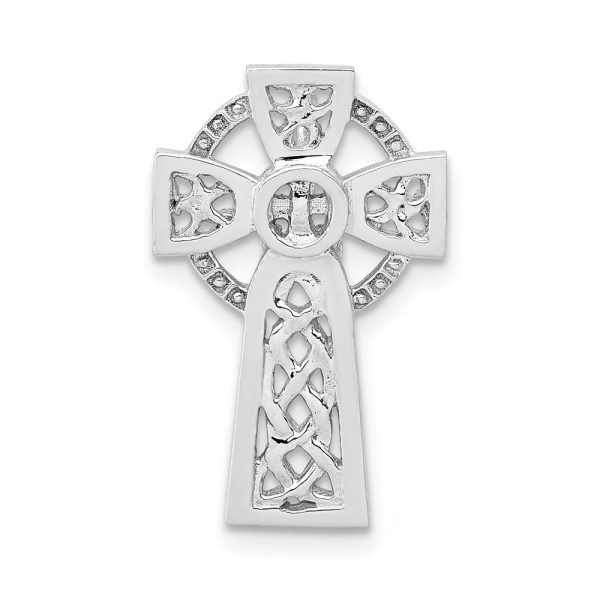 14k Yellow or White Gold Celtic Cross Slide Pendant, 12 x 20mm For Discount