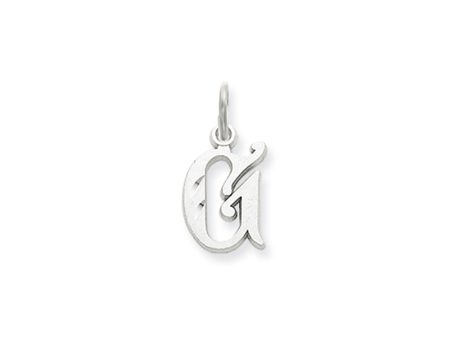 14k White Gold, Isabelle Collection, Mini Letter G Initial Charm Sale