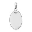 14k White Gold Textured Oval St Christopher Medal Pendant, 12 x 27mm For Discount