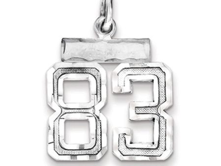 Sterling Silver, Varsity Collection, Small D C Pendant, Number 83 For Discount