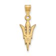 10k Yellow Gold Arizona State Large Logo Pendant Online Sale