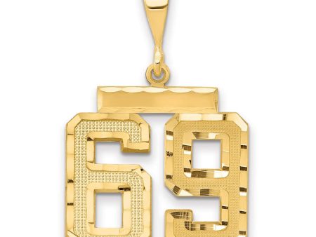 14K Yellow Gold, Varsity Collection, Medium D C Pendant Number 69 on Sale