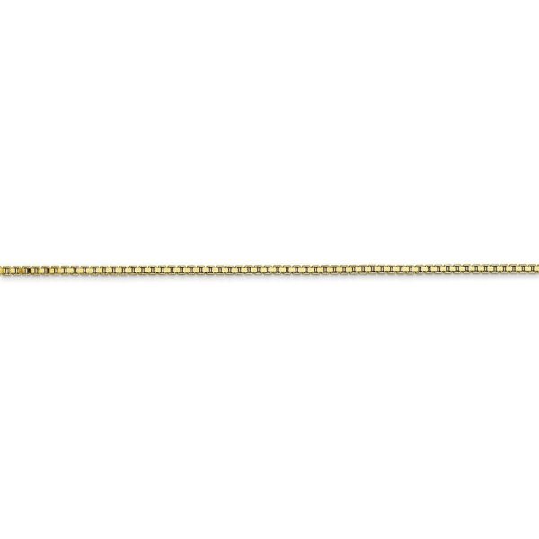 1.1mm, 10k Yellow Gold, Box Chain Anklet, 9 Inch Online Sale