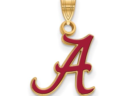 14k Gold Plated Silver U. of Alabama Small Enamel Pendant Discount