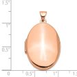 14k Rose Gold 26mm Domed Locket in Polished 14k Rose Gold Cheap