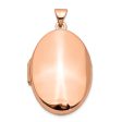 14k Rose Gold 26mm Domed Locket in Polished 14k Rose Gold Cheap