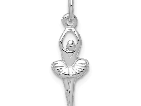 14k White Gold Mini Ballerina Charm Hot on Sale