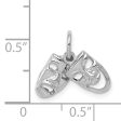 14k White Gold Small Comedy and Tragedy Mask Charm Sale