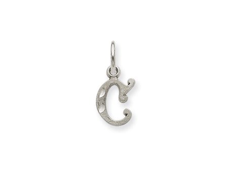 14k White Gold, Isabelle Collection, Mini Letter C Initial Charm Online