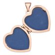 14k Rose Gold 18mm Polished Domed Heart Locket Online now