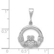 14k White Gold Claddagh Pendant, 20mm (3 4 inch) on Sale