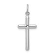 14k White Gold Textured Latin Cross Pendant Discount