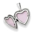 12mm Diamond Star Design Heart Shaped Locket in Sterling Silver Cheap