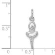 14k White Gold Mini Ballerina Charm Hot on Sale